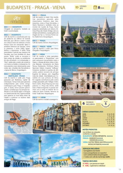 Budapeste  Praga  Viena - Premium
