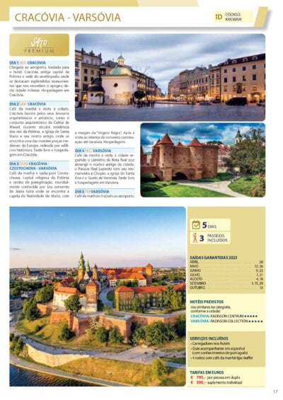 Cracóvia | Varsóvia - Premium