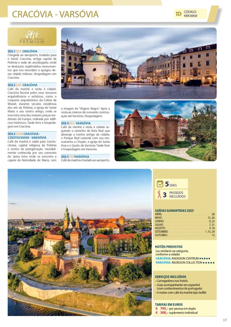 Cracóvia | Varsóvia - Premium