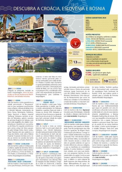 DESCUBRA A CROÁCIA, ESLOVÊNIA E BÓSNIA