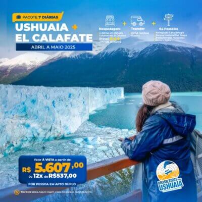 Ushuaia - Maio - 7 diárias