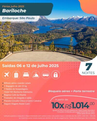 Bariloche 7 noites - Hotel NH Bariloche Edelweiss