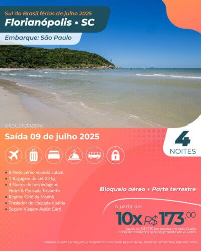 Florianópolis - SC - Férias Julho/25